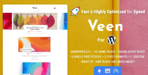 Veen v2.6.0 - Minimal & Lightweight Blog for WordPress