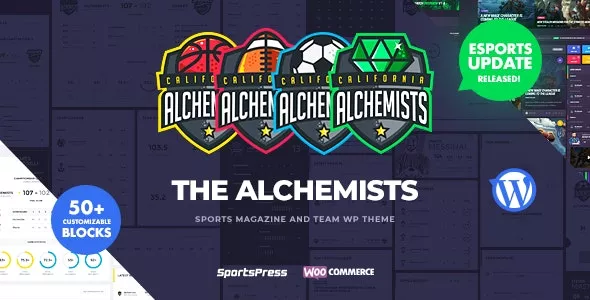 Alchemists v4.5.9 - Sports, eSports & Gaming Club and News WordPress Theme