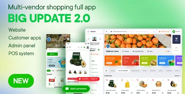 Sundaymart v23.0 - Multi-purpose e-Commerce Marketplace (Website + Customer Apps + Admin Panel)