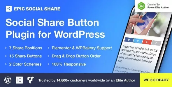 Epic Social Share Button for WordPress v1.0.3