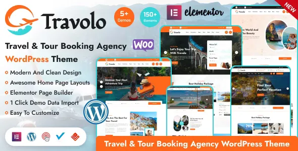 Travolo v1.0.1 - Travel Agency & Tour Booking WordPress Theme