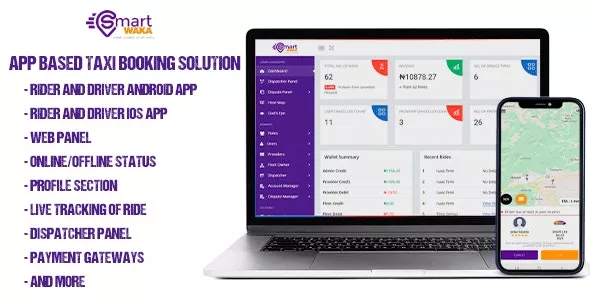Smartwaka - Complete Solution Like Uber with Webpanel