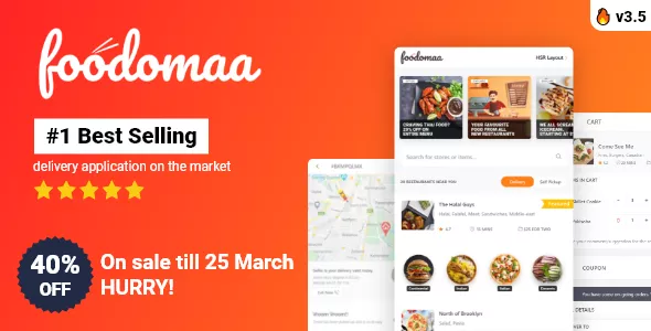 Foodomaa v3.5 - Multi-restaurant Food Ordering, Restaurant Management and Delivery Application