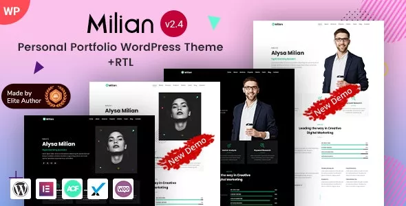 Milian v2.2 - Personal Portfolio Elementor WordPress Theme