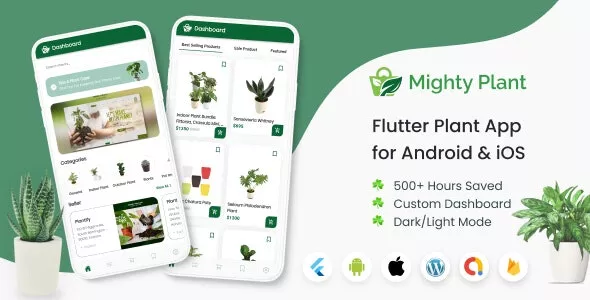 Mighty Plant Shop - Flutter Full App for Nurseries with WooCommerce Backend