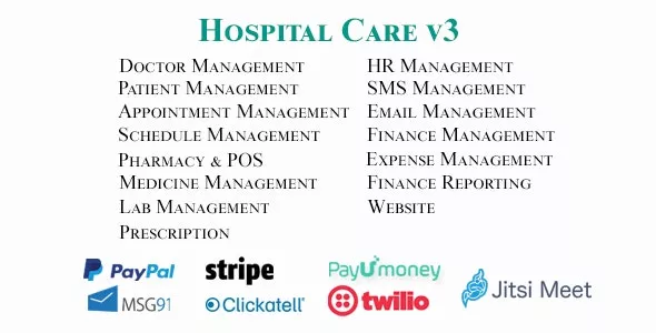 Hospital Care - Hospital Management System + Patient App