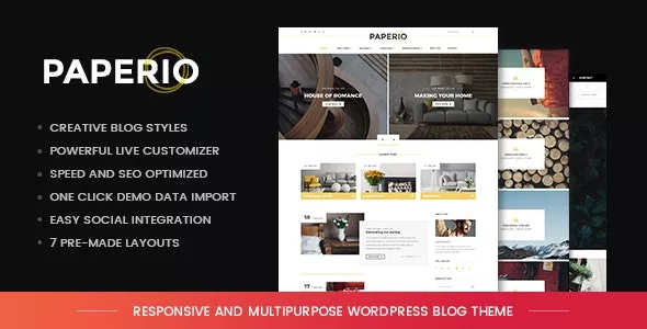 Paperio v2.1 - Responsive and Multipurpose WordPress Blog Theme