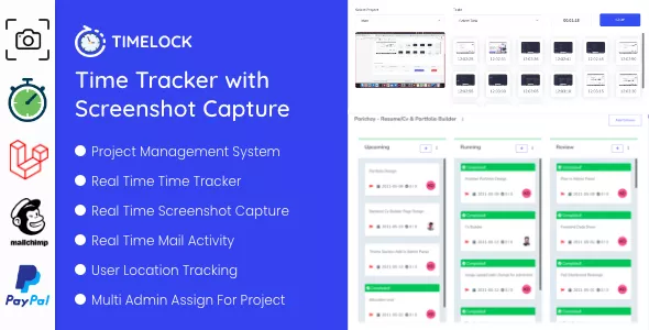 Timelock v1.5 - Project Management System with Screenshot Capture