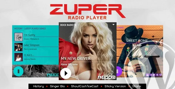 Zuper v3.6 - Shoutcast and Icecast Radio Player with History