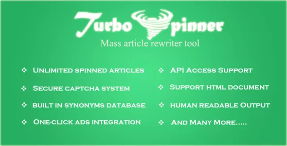 Turbo Spinner v1.8 - Article Rewriter