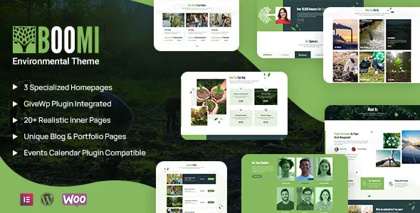 Boomi v1.0.3 - Environment & Ecology WordPress Theme
