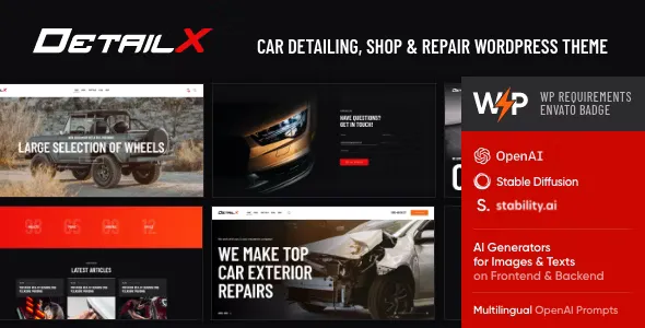 DetailX v1.8.0 - Car Detailing, Shop & Repair Theme