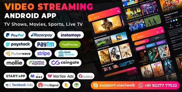 Video Streaming Android App v1.5 - TV Shows, Movies, Sports, Videos Streaming, Live TV