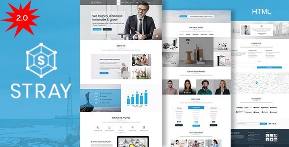 Stray v2.0 - Business Landing Page HTML Template with RTL