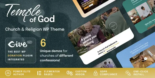 Temple of God v1.0.7 - Religion and Church WordPress Theme