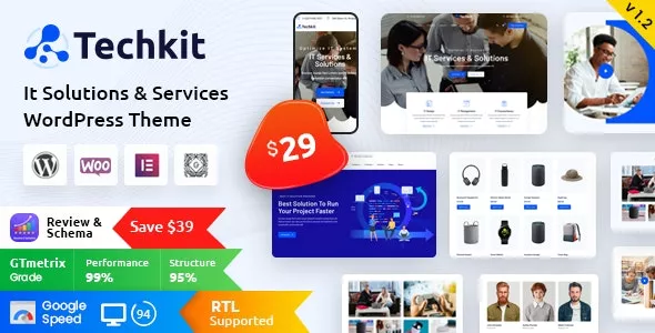 Techkit v1.4 - Technology & IT Solutions WordPress Theme