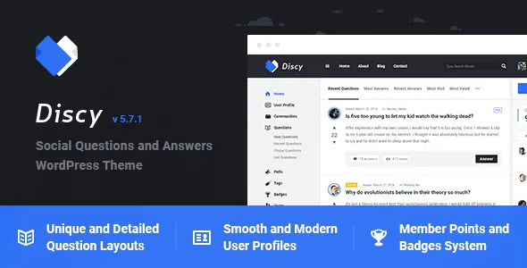 Discy v5.6.0 - Social Questions and Answers WordPress Theme