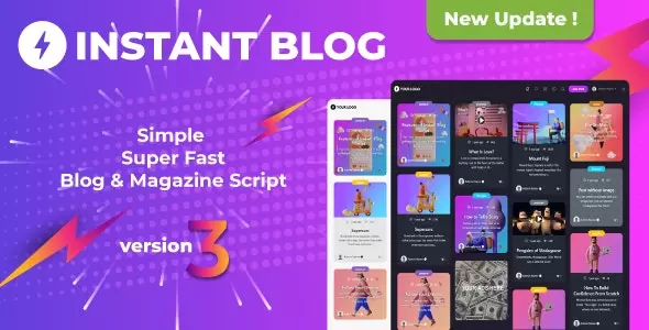 Instant Blog v3.2 - Fast & Simple Blog Php Script