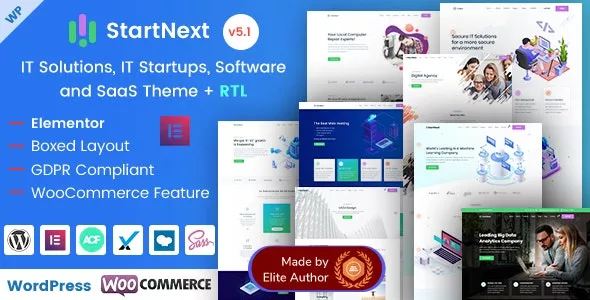 StartNext v5.1 - Elementor IT & Business Startup WordPress Theme