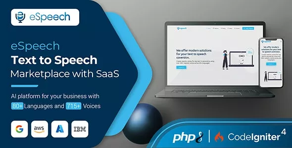 eSpeech v1.4.3 - Text to Speech Marketplace with SaaS