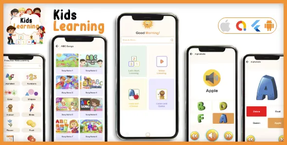 Kids Learning App - Kids All in one Learning Flutter App - Flutter Android & iOS App - V2