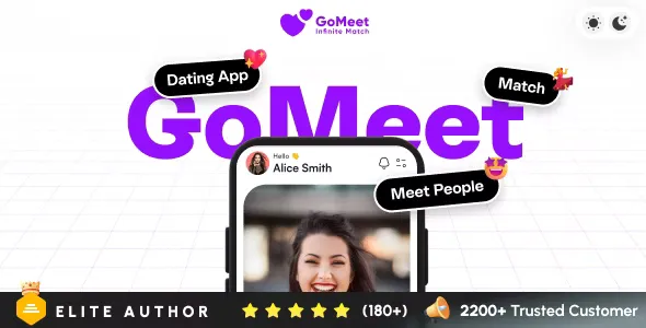 GoMeet v1.1 - Complete Social Dating Mobile App | Online Dating | Match, Chat & Video Dating