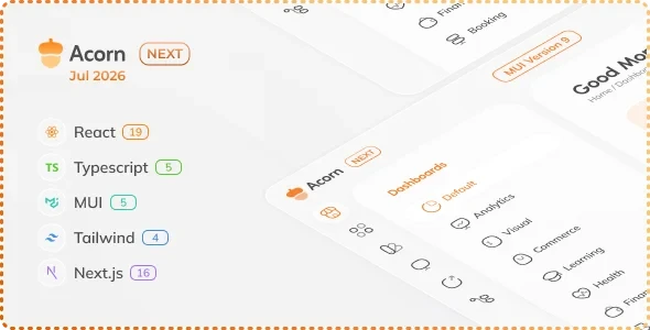 Acorn - Nextjs React Admin Dashboard (React 19)