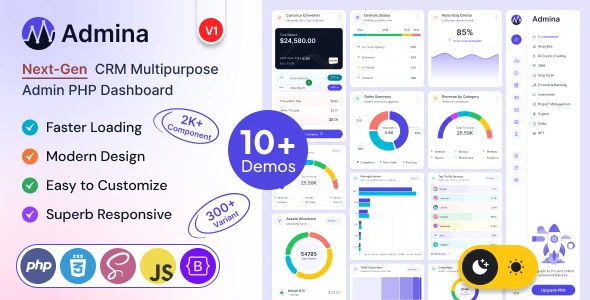 Admina - Php Admin Dashboard Template Multipurpose