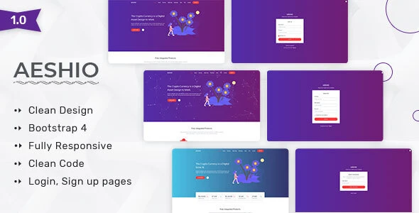 Aeshio - Crypto Currency HTML5 Template