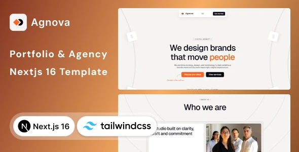 Agnova - AI Agency Portfolio Nextjs & Tailwind Template