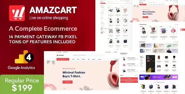 AmazCart v5.1.4 - Laravel Ecommerce System CMS Multi-Vendor