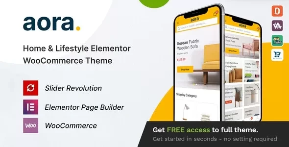 Aora v1.3.21 - Home & Lifestyle Elementor WooCommerce Theme