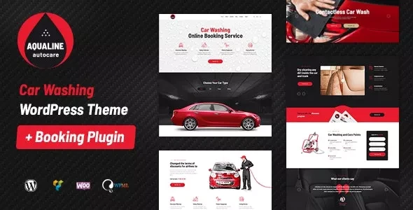 Aqualine v2.0.0 - Car Washing Service with Booking System WordPress Theme