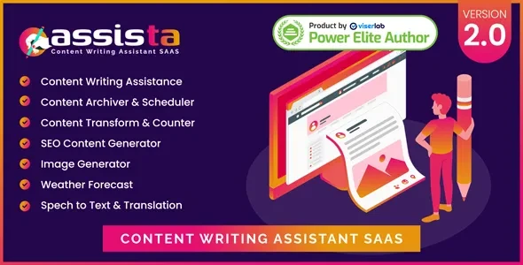 Assista v2.0 - Content Writing Assistant as SAAS