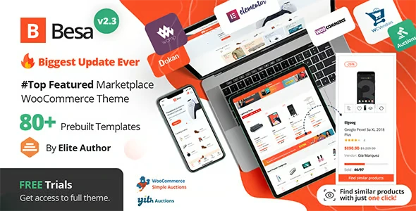 Besa v2.3.23 - Elementor Marketplace WooCommerce Theme