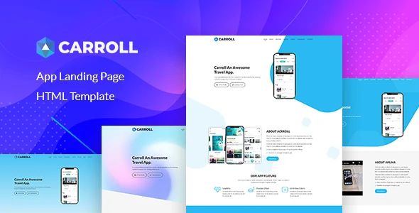 Carroll v2.0 - App Landing Page HTML Template