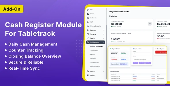 Cash Register Module for Tabletrack v1.0.20