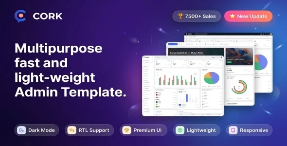 Cork v3.9.0 - Responsive Admin Dashboard Template