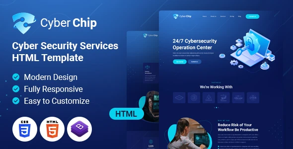CyberChip Web Security HTML Template