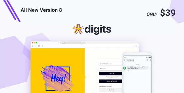 Digits v9.2.1 - WordPress Mobile Phone Number OTP Signup and Login Form