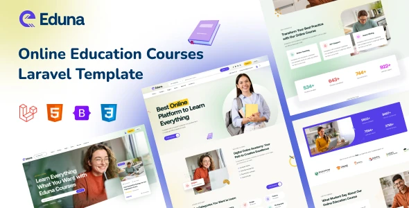 Eduna - Laravel 12 Online Education Courses Template