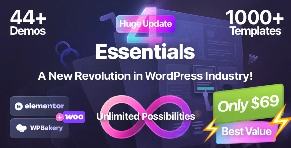 Essentials v4.3.0 - Multipurpose WordPress Theme
