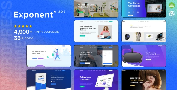 Exponent v1.3.0.10 - Modern Multi-Purpose Business WordPress Theme