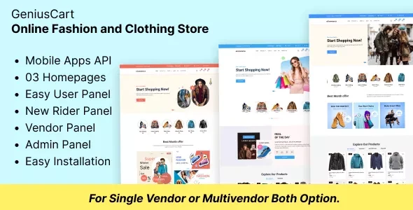 GeniusCart v2.1 - Online Fashion and Clothing eCommerce Store