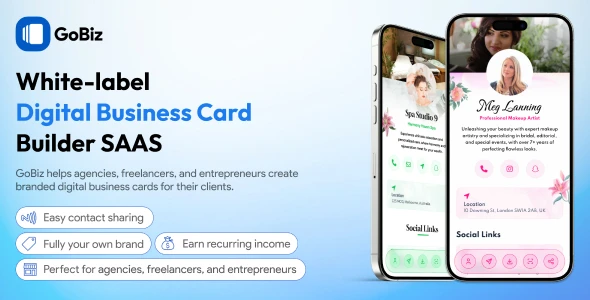 GoBiz vCard SaaS v5.1.0 - Digital Business Card Builder