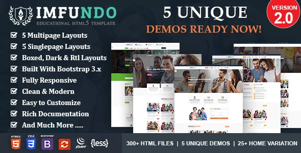 Imfundo v2.0 - Education Course HTML Template