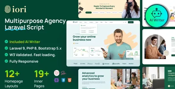 Iori v1.11.0 - Business Website for Company, Agency, Startup with AI Writer Tool & Shopping Cart