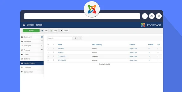 JoomSMS v1.2.8 - Send SMS / Text Messages Campaigns via Joomla