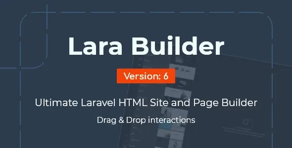 LaraBuilder v6.7 - Laravel Drag & Drop SaaS HTML Site Builder