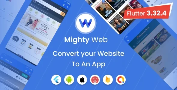 MightyWeb Webview v29.0 - Web to App Convertor (Flutter + Admin Panel)